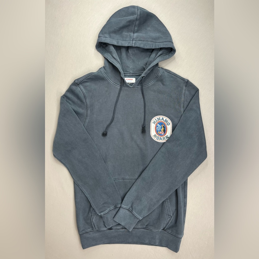 ROARK x HINANO BEER LABEL DARK NAVY FLEECE PULLOVER HOODED SWEATSHIRT
